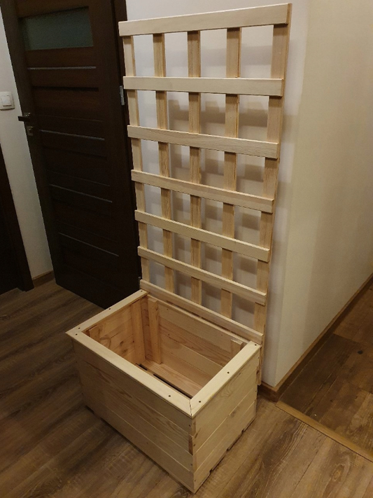 Wooden Flowerpot with Pergola Tall Container Flowers Flowerpot Box