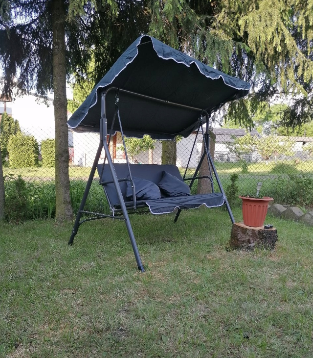 Huśtawka Ogrodowa Duża 3 Osobowa Bujana Daszek