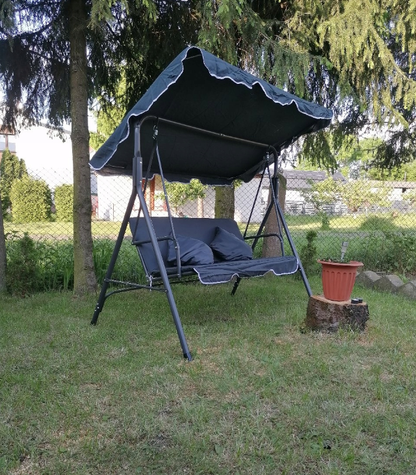 Huśtawka Ogrodowa Duża 3 Osobowa Bujana Daszek