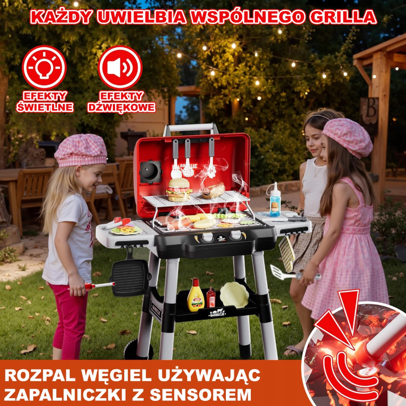 Kuchnia Grill Ogród XL Zabawka Interaktywna Akcesoria Przenośna