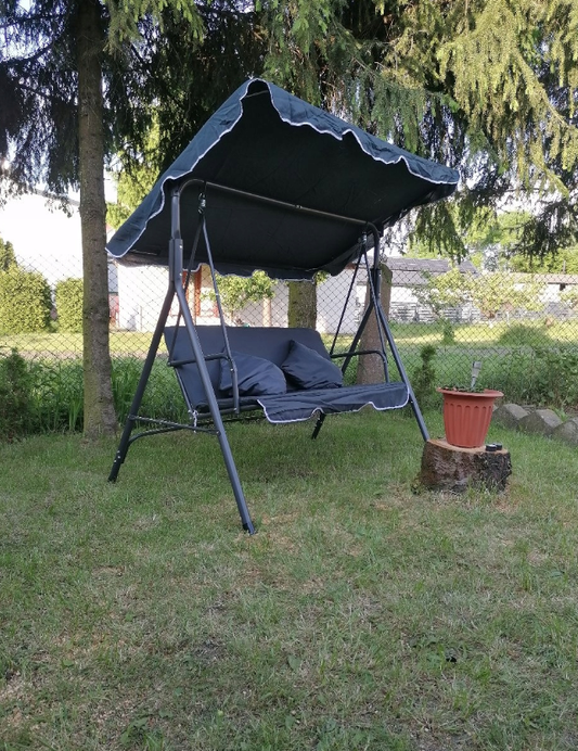 Huśtawka Ogrodowa Duża 3 Osobowa Bujana Daszek