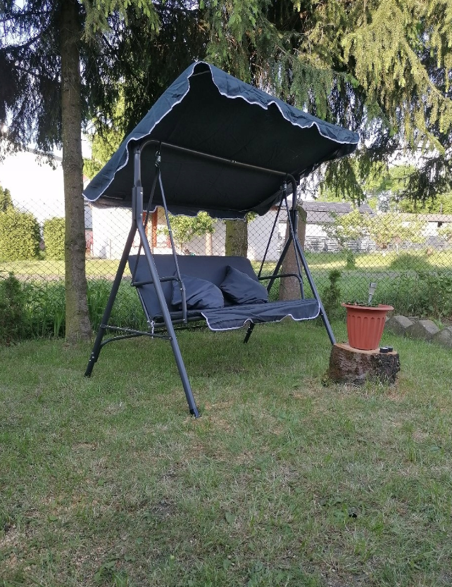Huśtawka Ogrodowa Duża 3 Osobowa Bujana Daszek